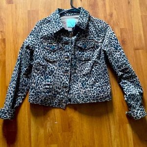 Celebrity pink small animal print jacket
